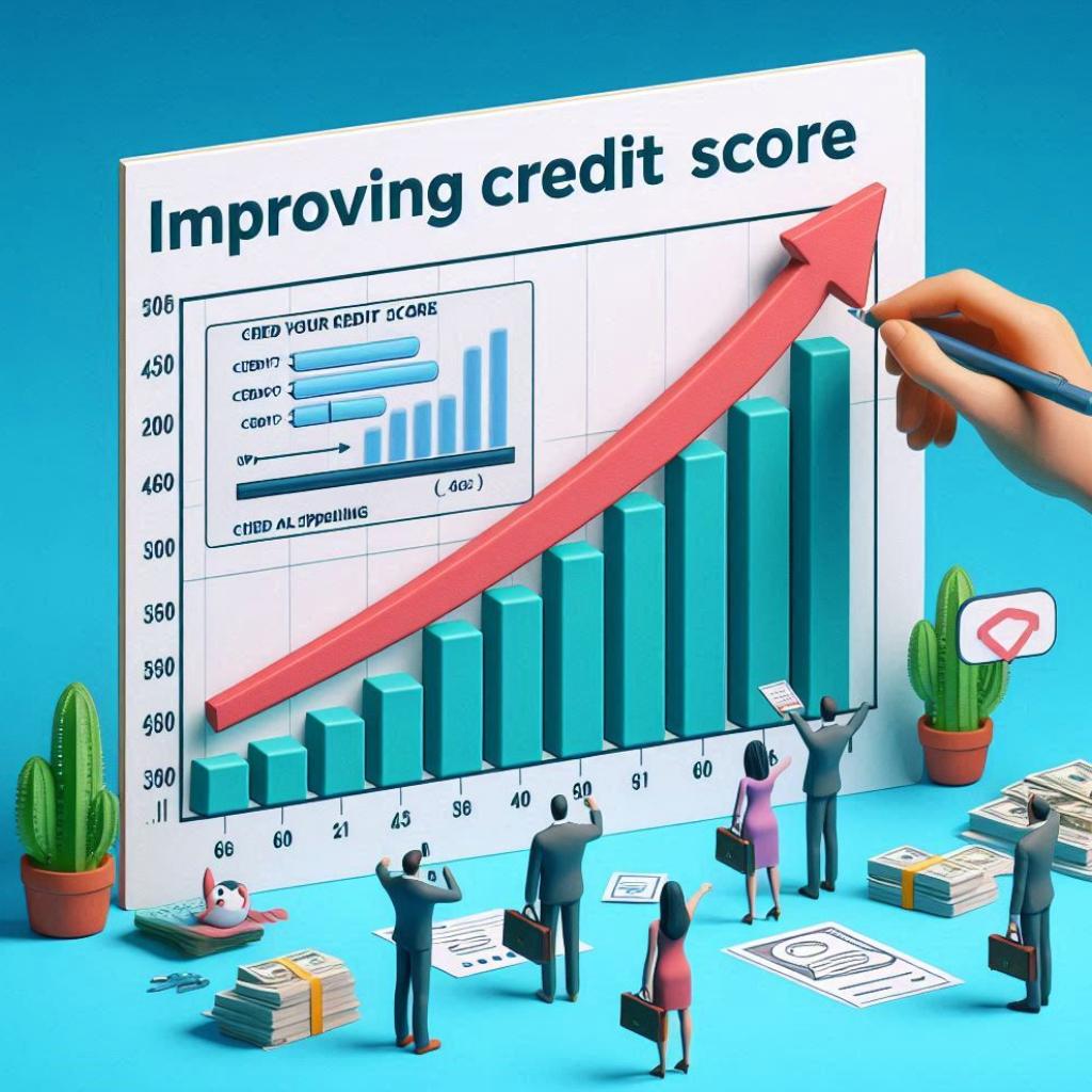 AI Bar graph indicating rising credit score