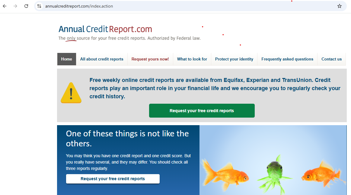 AnnualCreditReport REQUEST PAGE